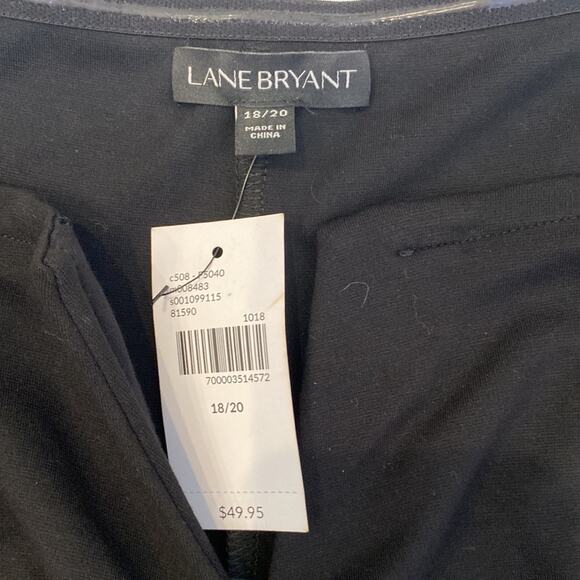 Lane Bryant Short Sleeve Blk Off Shoulder Peplum Pleat Top Stretch NWT Sz 18/20 - Picture 5 of 14